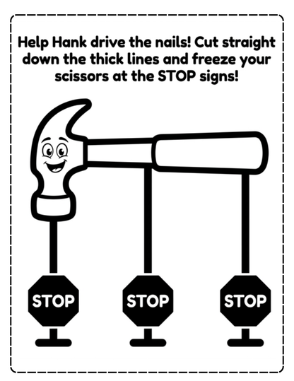 Trace and Snip Cutting Practice Activity Book