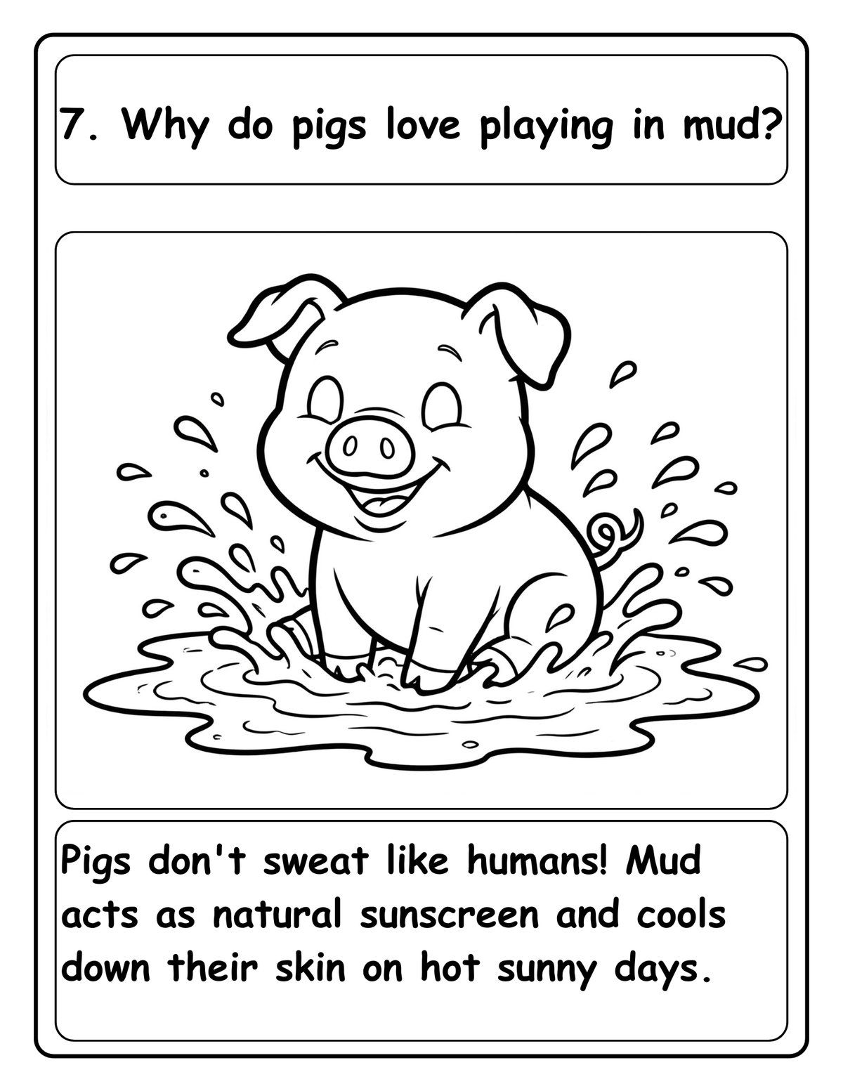 Amazing Whys: 100 Ways coloring pages: About Animals,