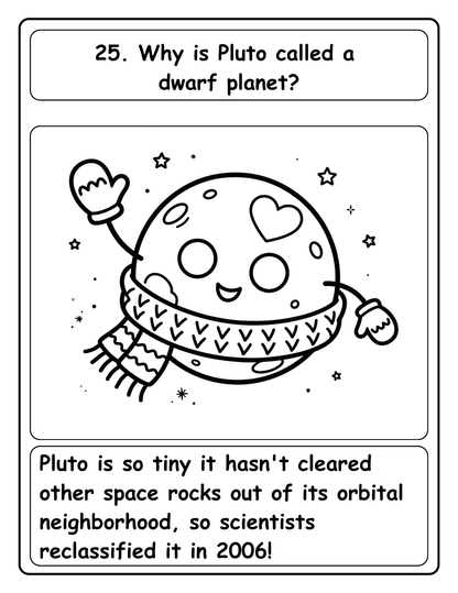 100 Whys About Space: A Curious Kids Coloring Book