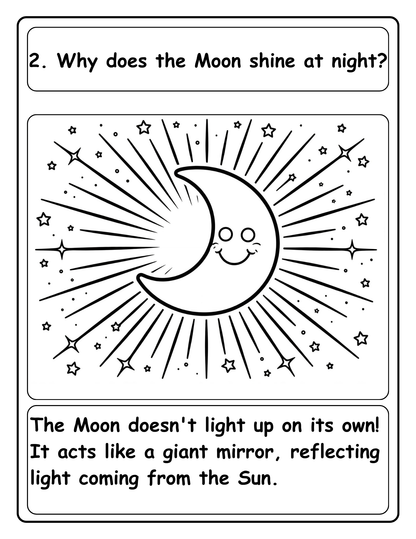 100 Whys About Space: A Curious Kids Coloring Book