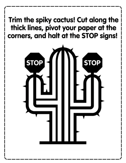 Trace and Snip Cutting Practice Activity Book