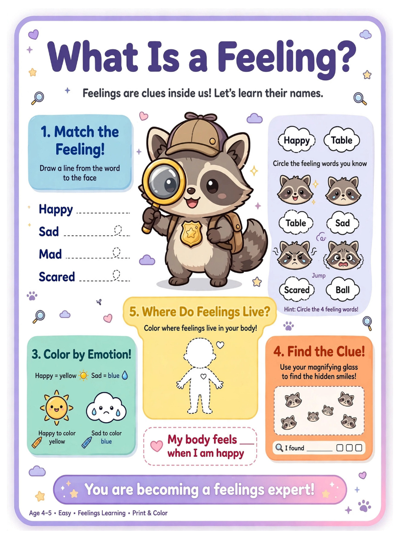 Mindfulness & Focus Activity Workbook for Kids Ages 4-10