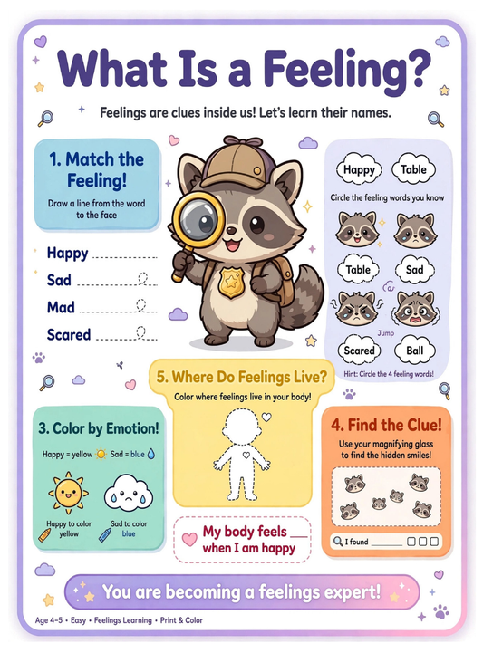 Mindfulness & Focus Activity Workbook for Kids Ages 4-10