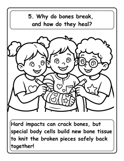 100 Whys About The Human Body:Coloring Book