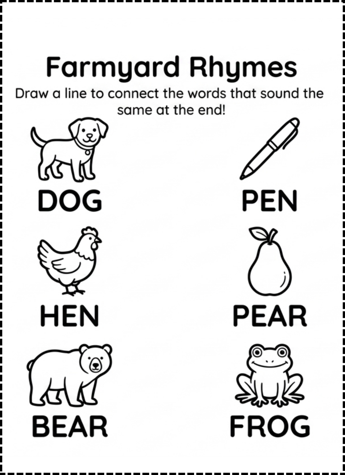 Farm Animals Activity Book for Kids