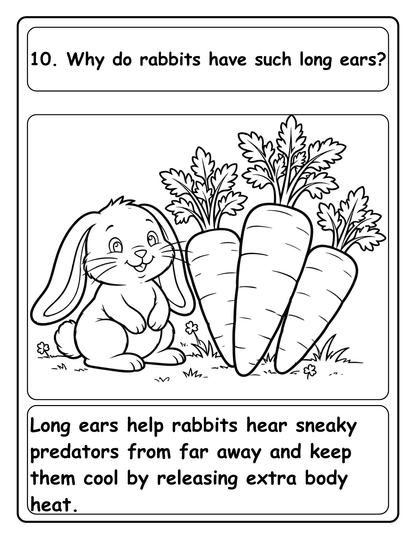 Amazing Whys: 100 Ways coloring pages: About Animals,