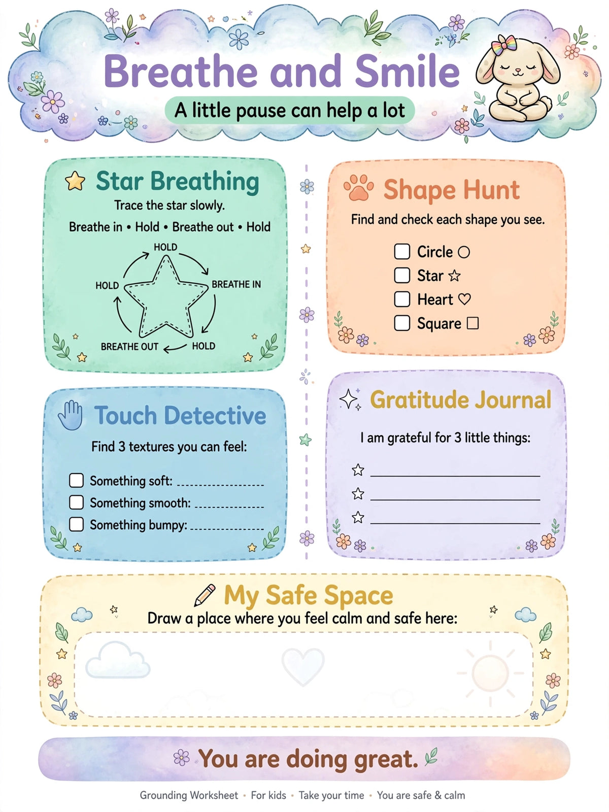 Mindfulness & Focus Activity Workbook for Kids Ages 4-10