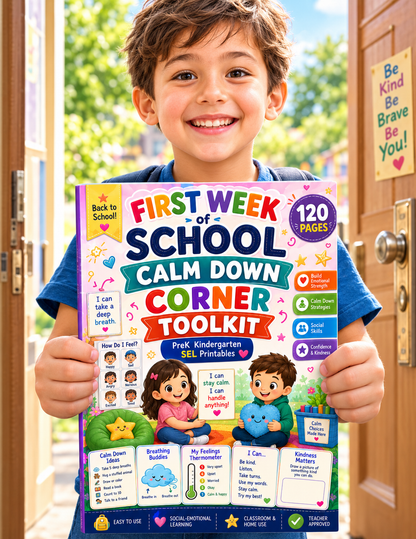 The First Week of School Calm Down Activity Book