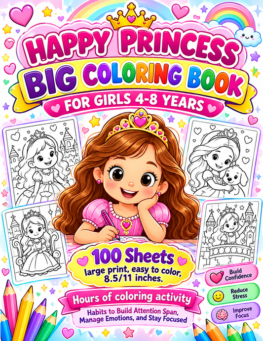 Happy Princess Big Coloring Book